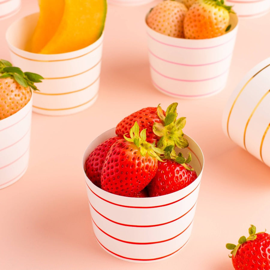 Warm Palette Frenchie Striped Food Cups