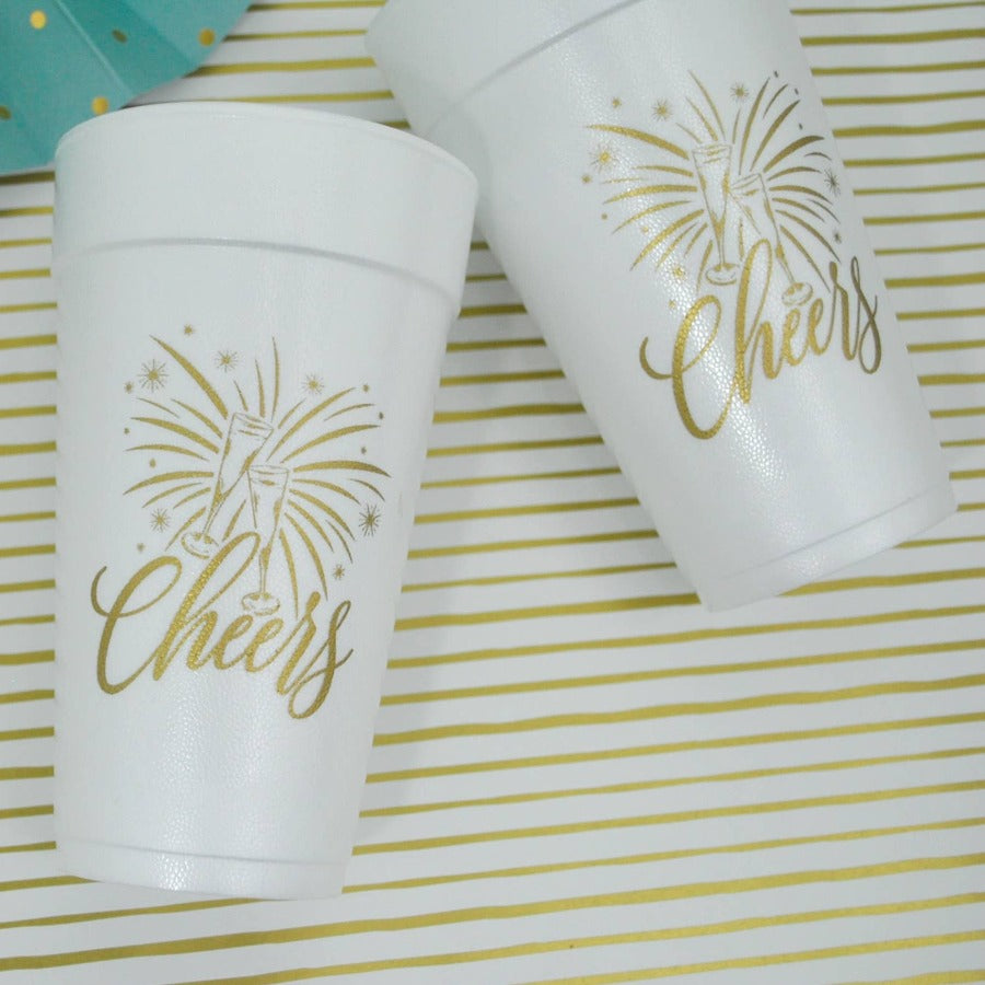 Cheers and Fireworks Foam Cups