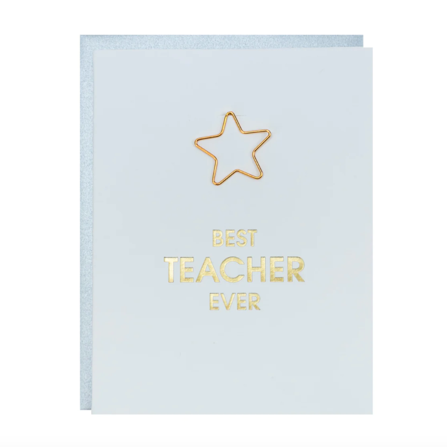 Best Teacher Ever - Star PaperClip Card