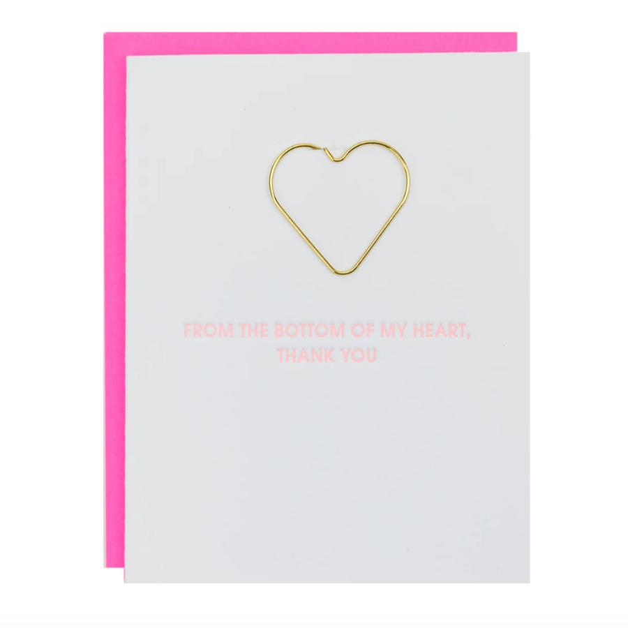 Bottom of My Heart - Heart PaperClip Card