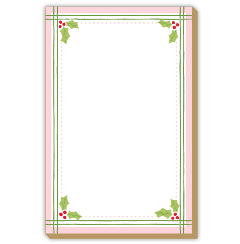 Pink Holly Large Notepad