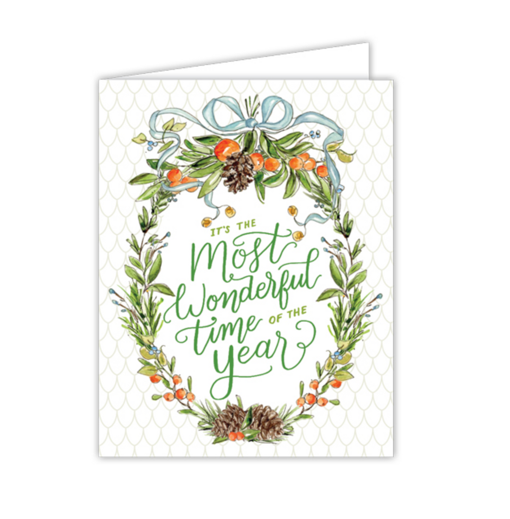 Citrus Medallion Most Wonderful Time Year Card
