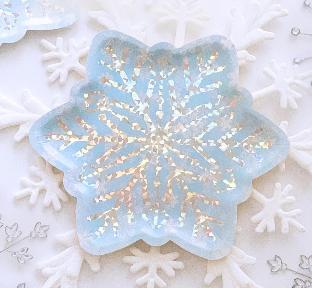 Blue Snowflake Plates