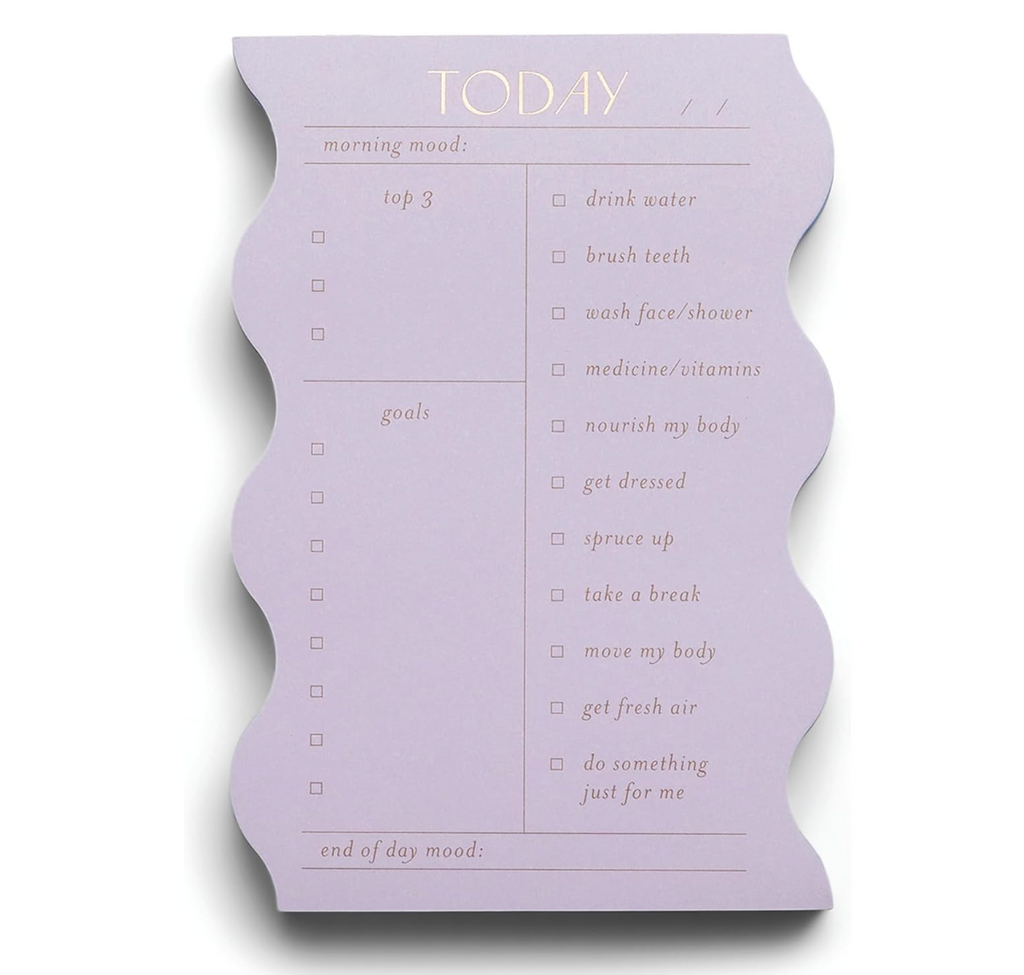 Wavy Daily Notepad Lilac