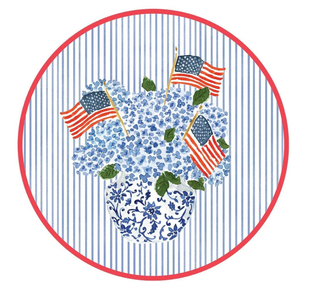 Flags and Hydrangeas Placemats