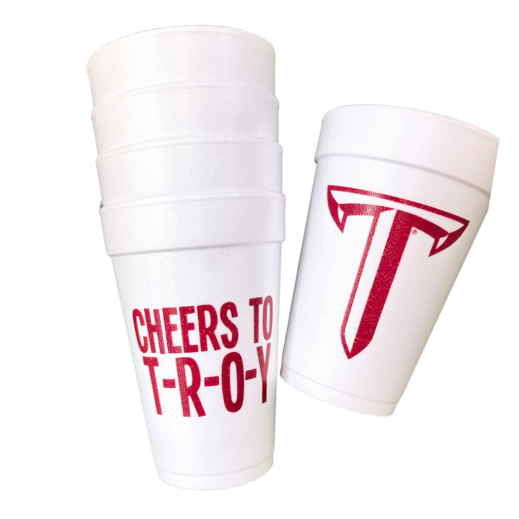 Cheers to T-R-O-Y Foam Cups