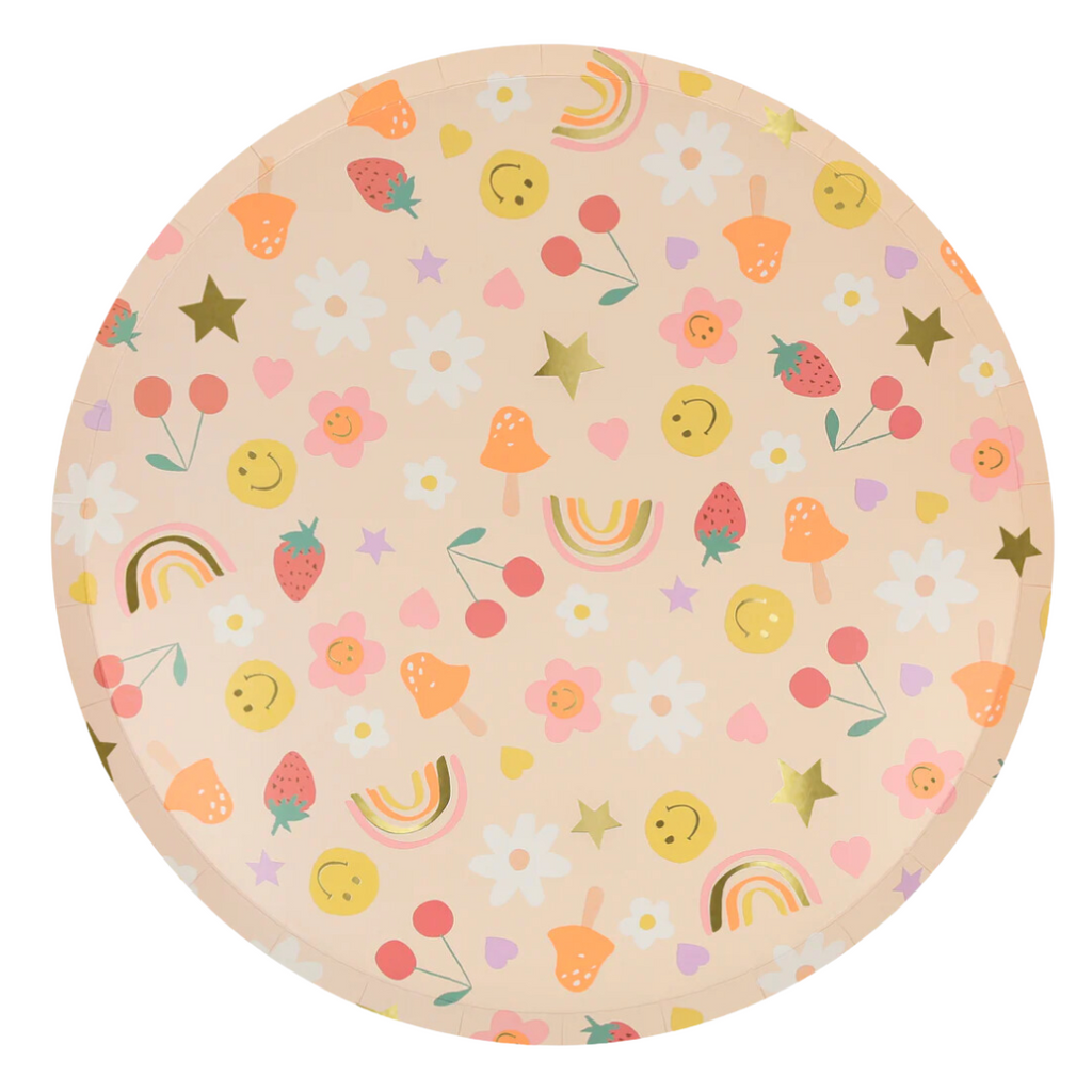 Happy Face Icons Dinner Plates