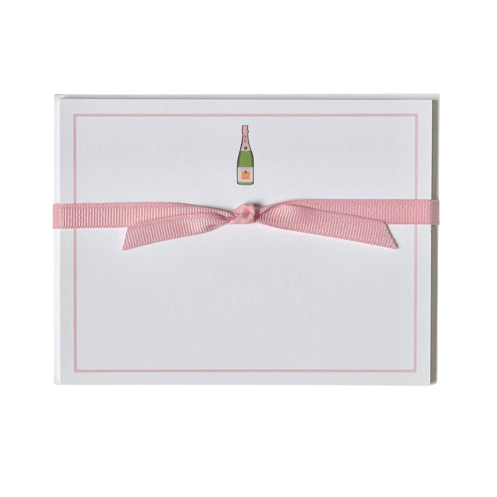 Pink Champagne Flat Note Cards
