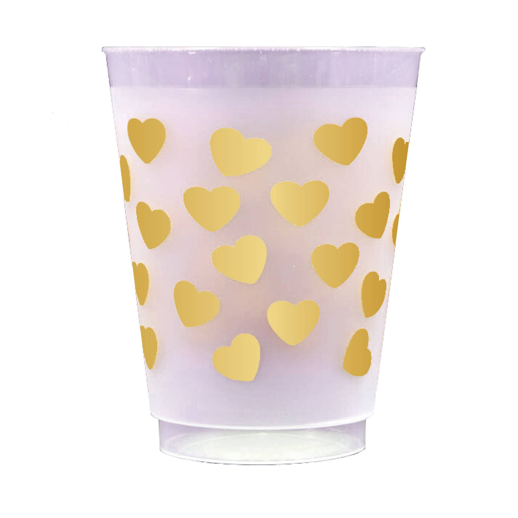 Gold Hearts (Reusable) Frost Cups