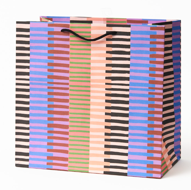 Lg Colorful Stripes Gift Bag