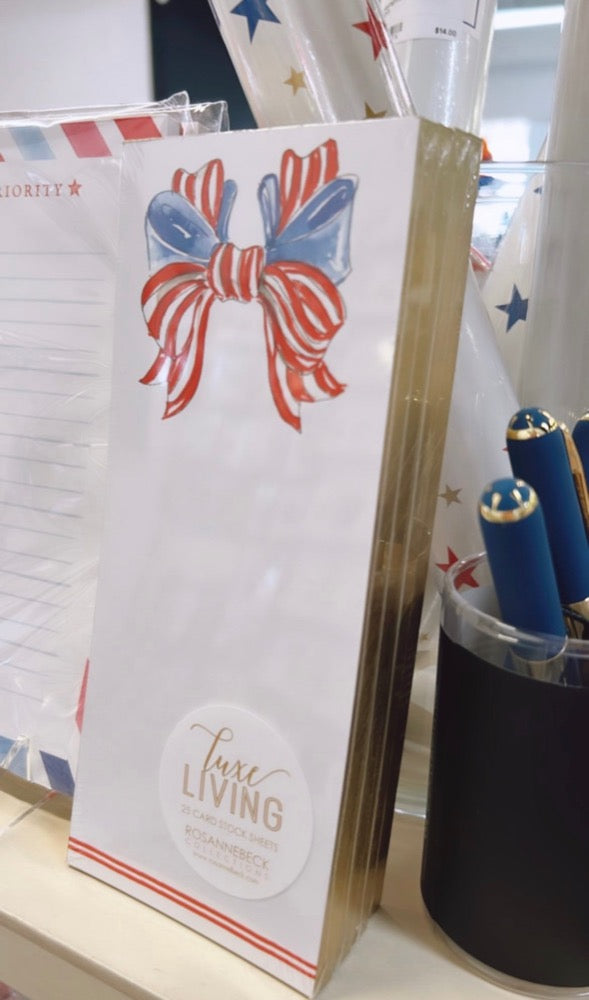 Patriotic Notepad - Bow