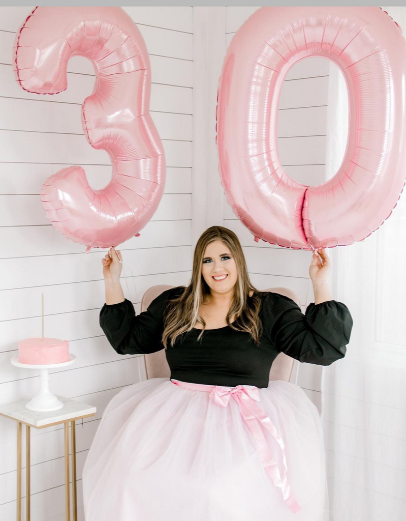 Pastel Pink Number Balloons - 40"