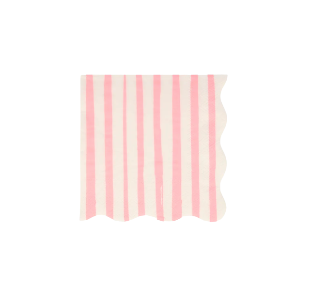 Pink Stripe Napkins Sm
