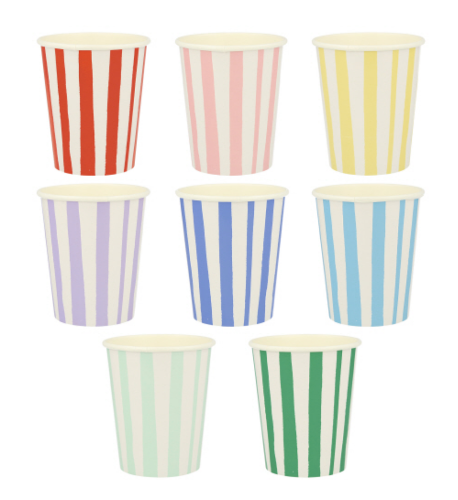 Mixed Stripe Party Cups