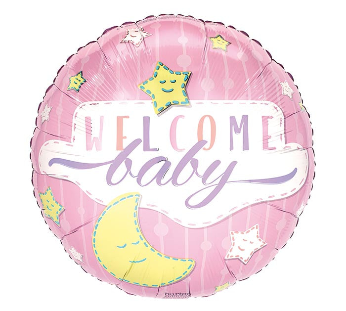 Welcome Baby Stars Balloon