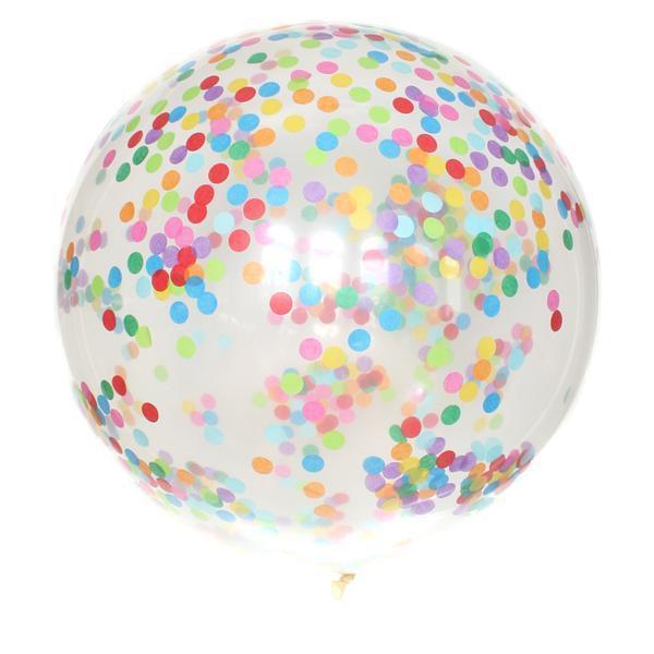 rainbow confetti balloon