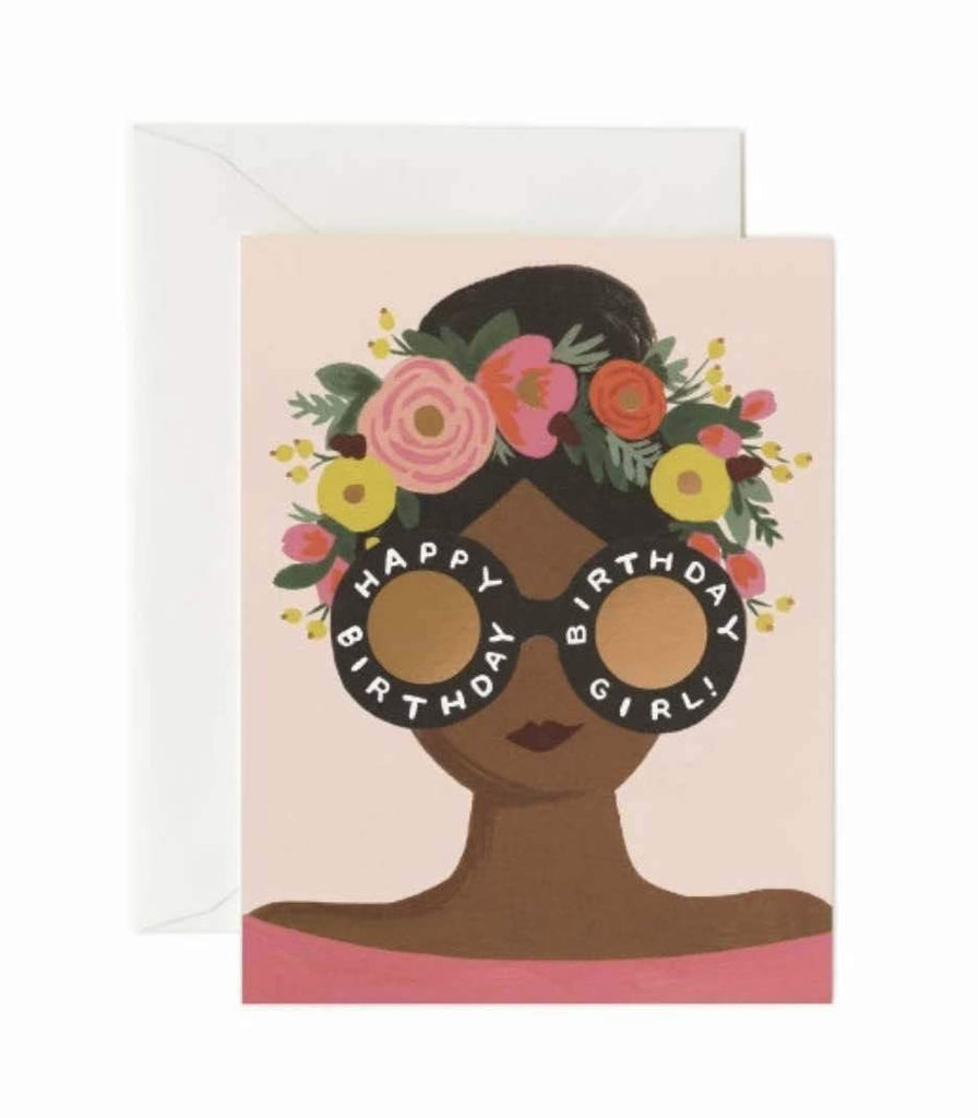 Flower Crown Birthday Girl Card - Print&Paper