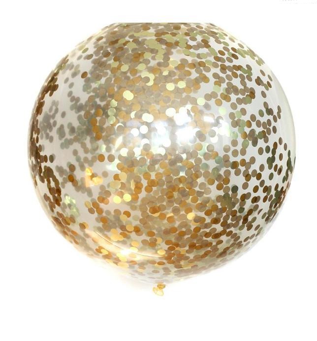 Golden Confetti Balloon