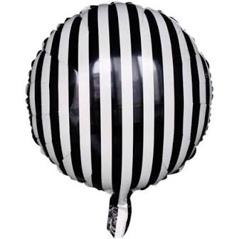 Black Stripe Foil Balloon (Set)