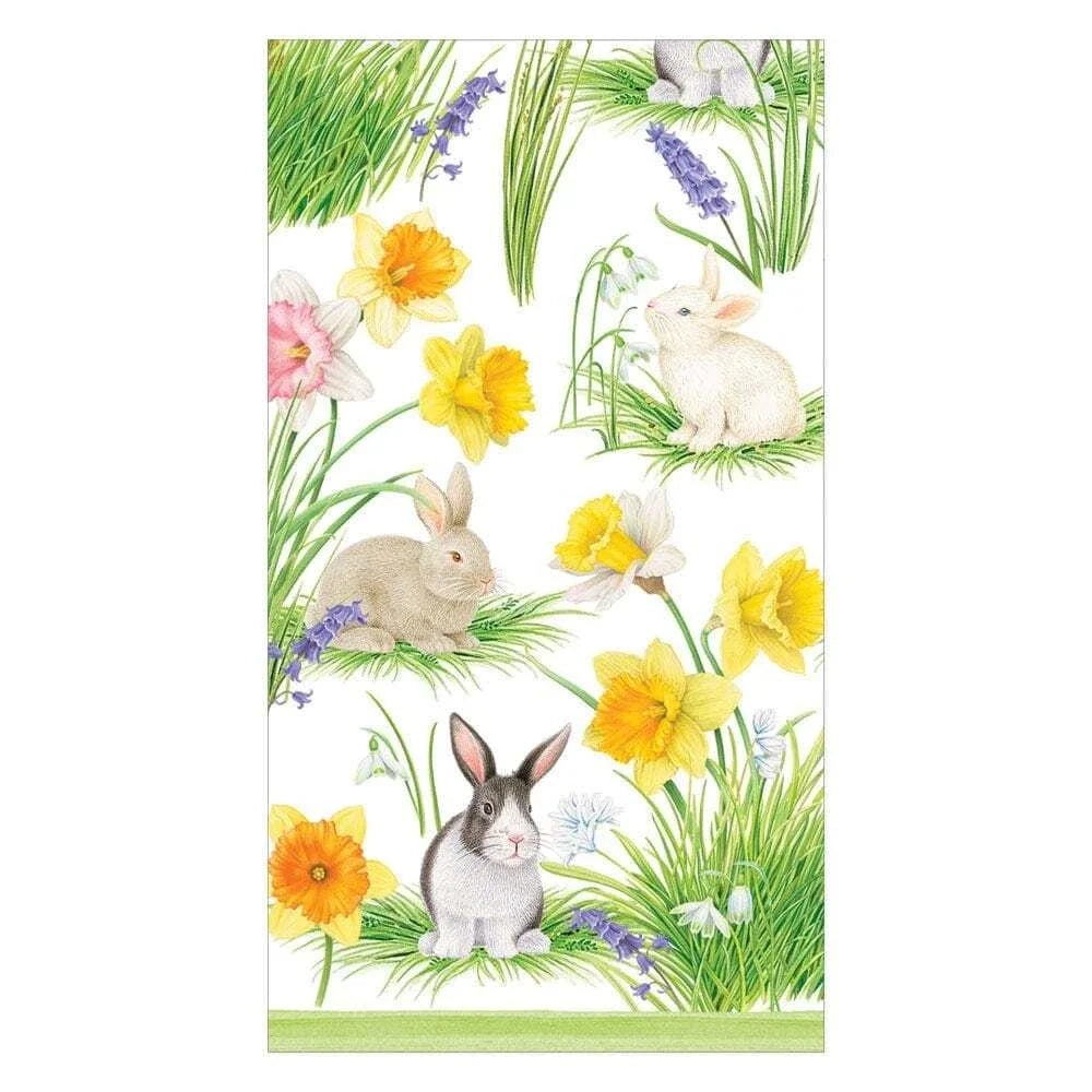 Bunnies and Daffodils Easter Napkin