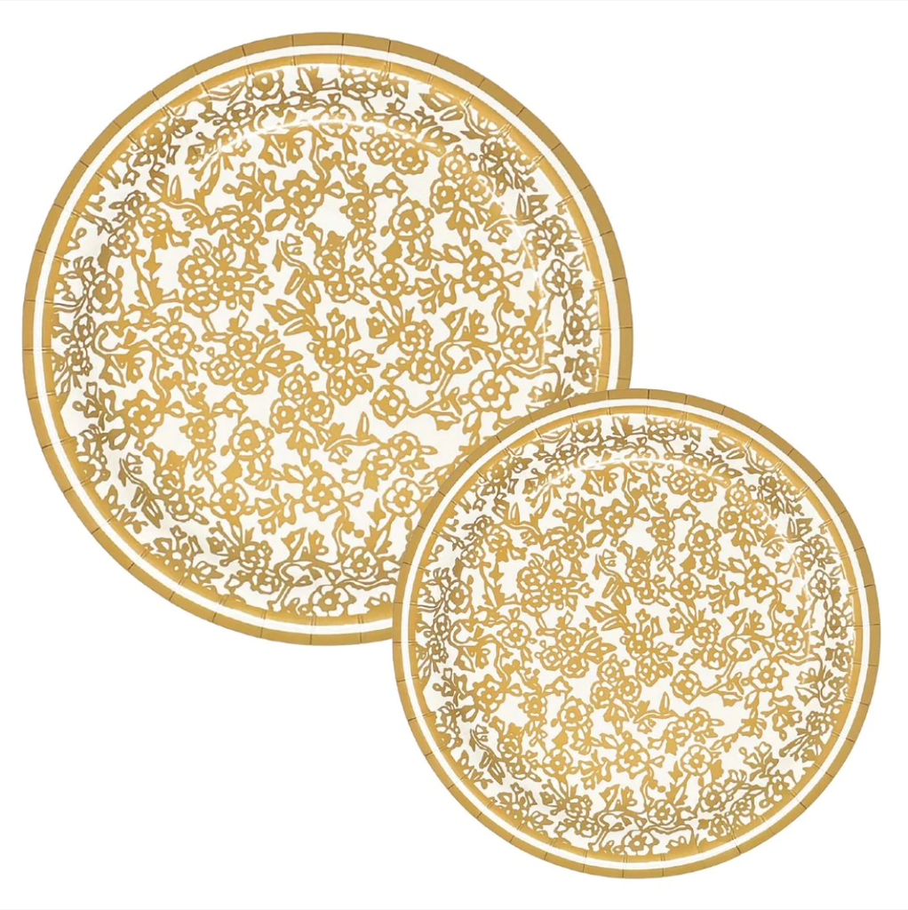 Gold Chinoiserie Heavy Duty Paper Plates (7" and 10")