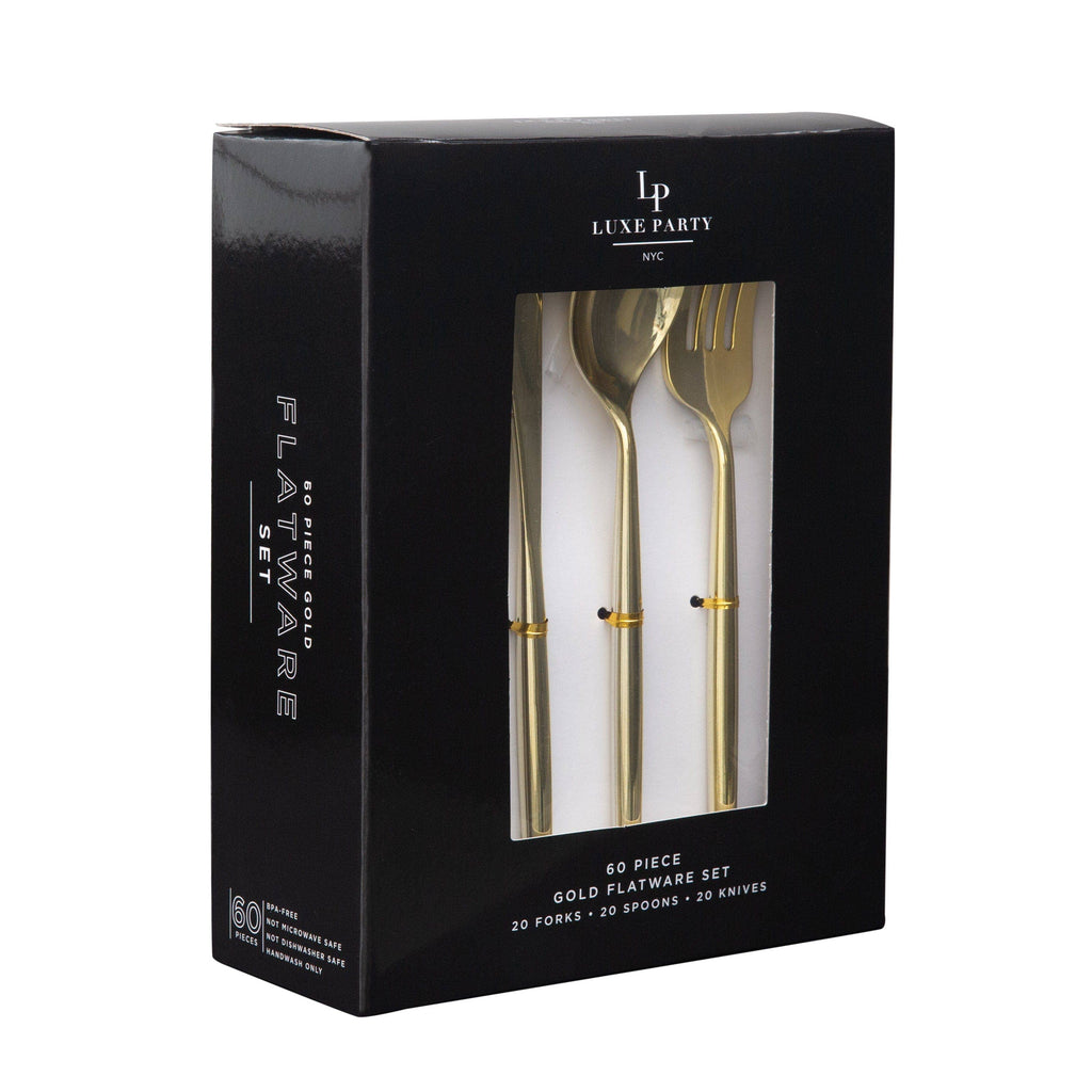 Matrix Gold Plastic Cutlery Set | 20 sets