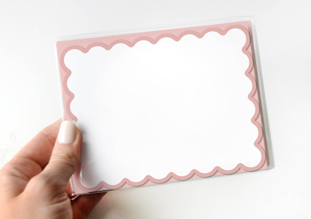 Scallop Pink Notecards