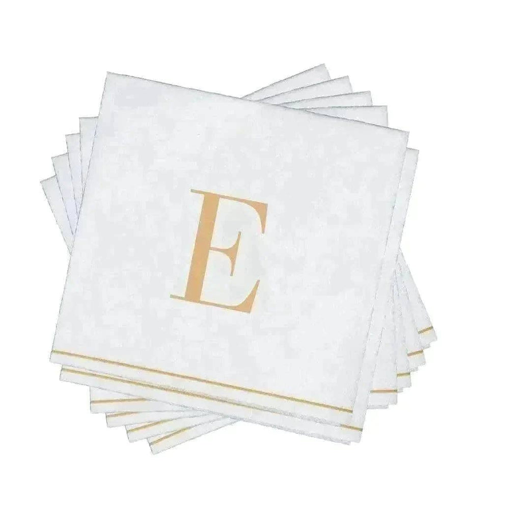 Gold Monogram Cocktail Paper Napkins