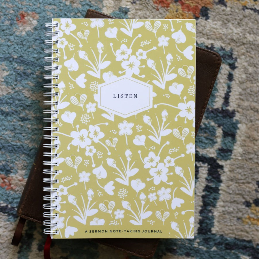 Marigold Floral Sermon Notebook