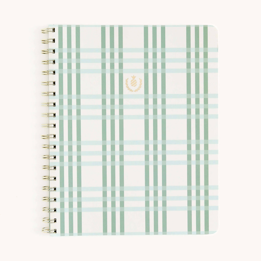 Pistachio Plaid Notebook