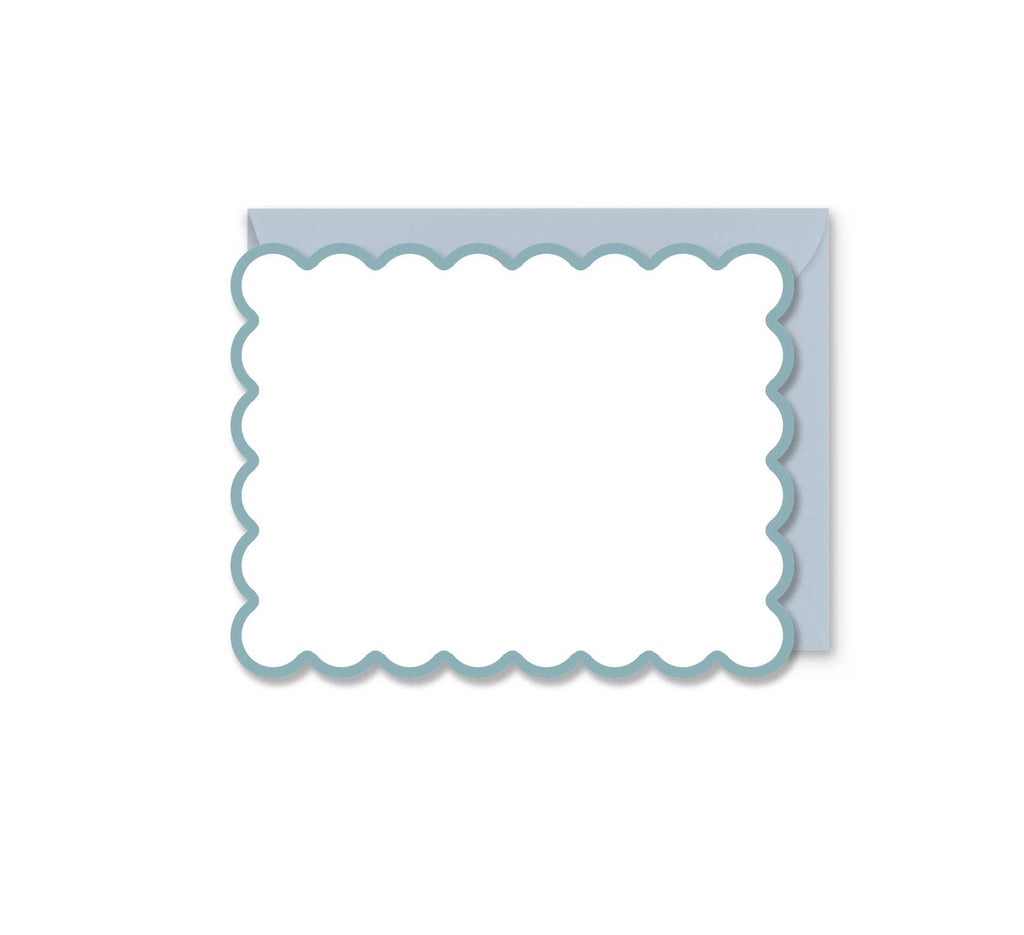 Scallop Blue Notecards