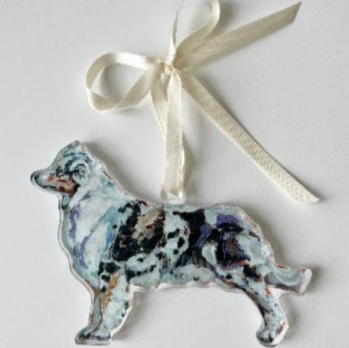  Art Australian Shepherd Ornament 