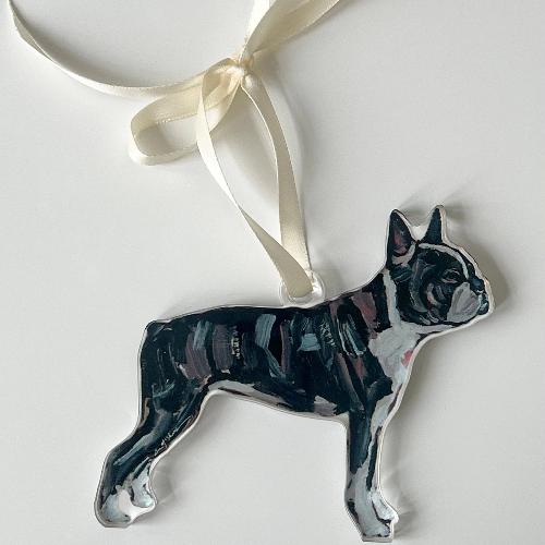 Art Boston Terrier Ornament 