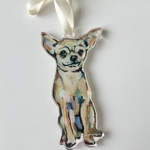 Art Chihuahua Light Ornament 