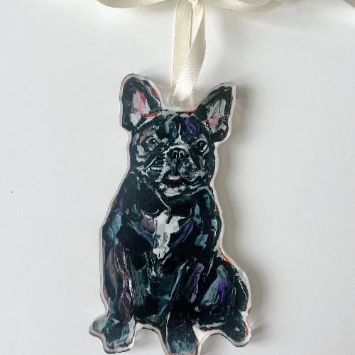  Art Frenchie Black Ornament 