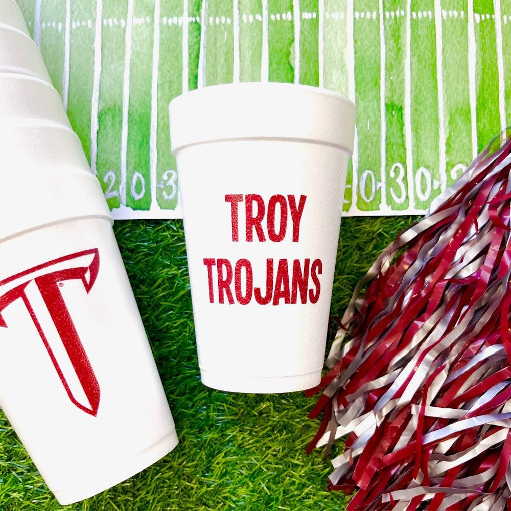 Troy Trojans Power T Foam Cups