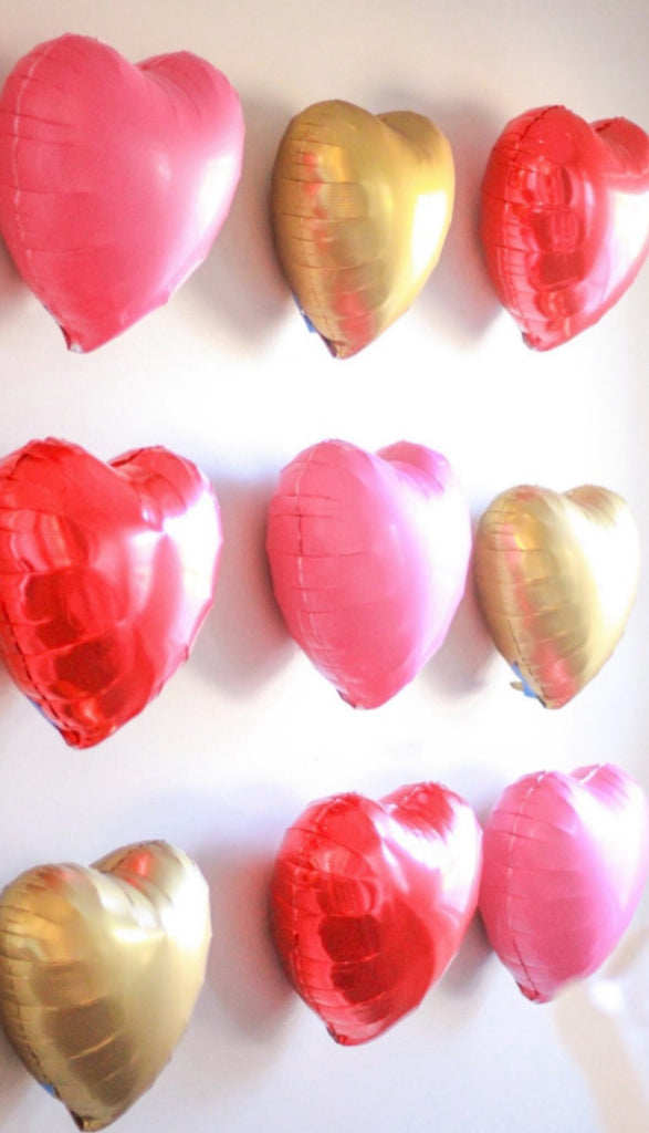 AIR Filled Heart Balloons (choose color)