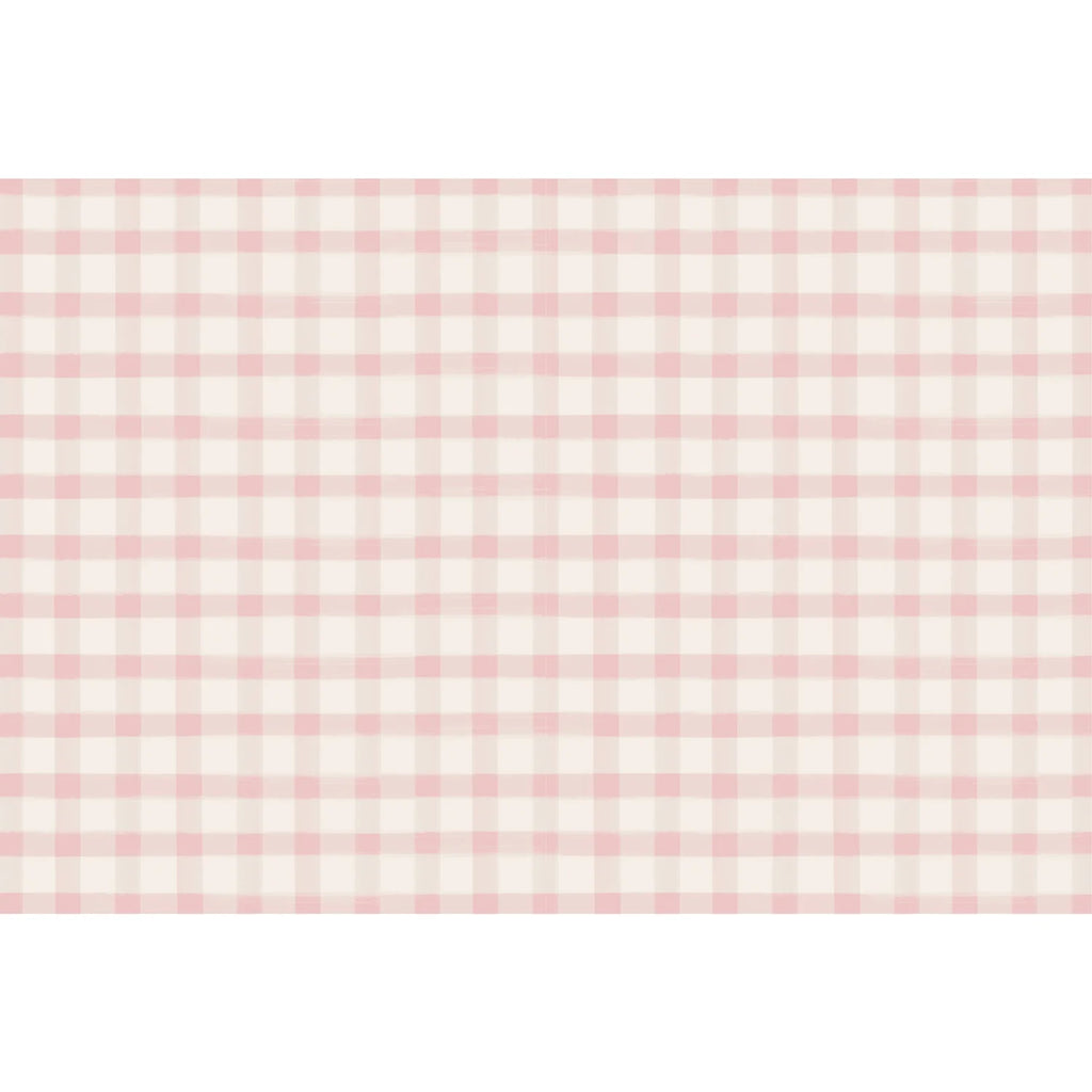 Pink Painted Check Placemats