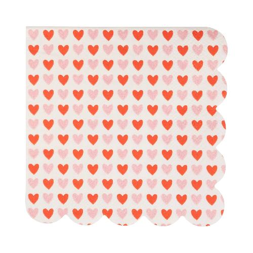 My Mind’s Eye VAL1139 - Hearts Scalloped Cocktail Napkin