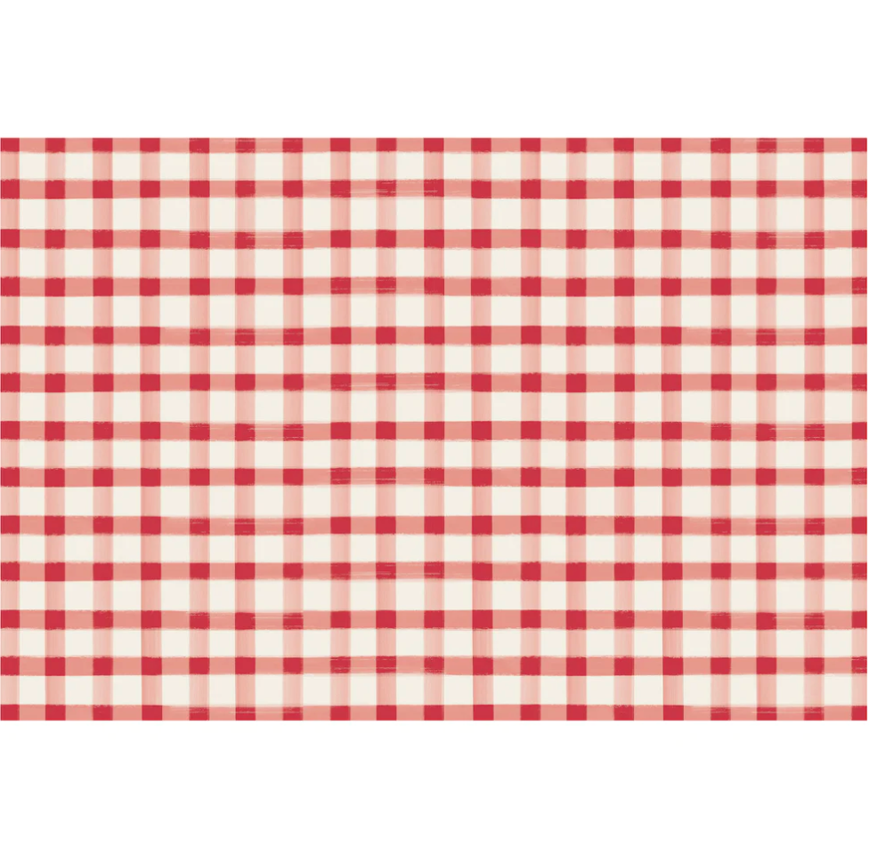 Red Painted Check Placemats