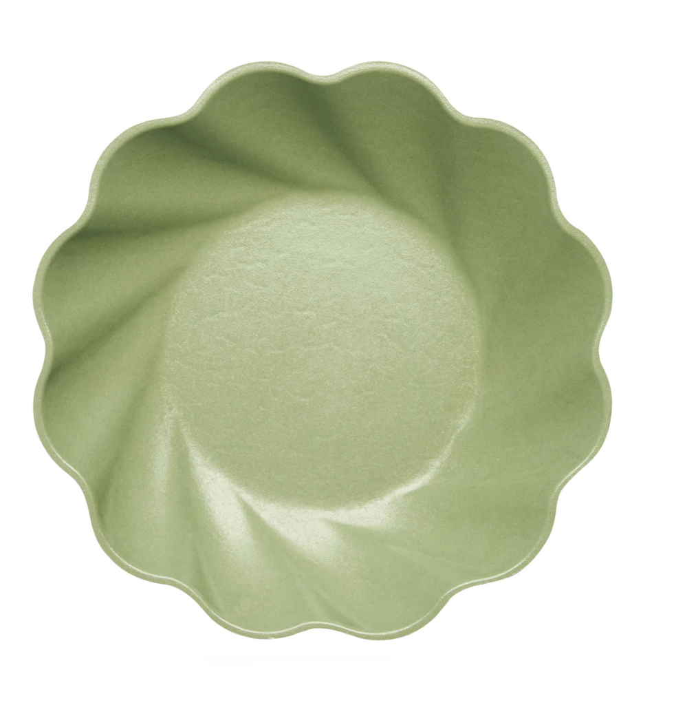 sage green party plates