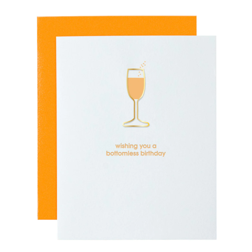 Bottomless Birthday - Flute PaperClip Card
