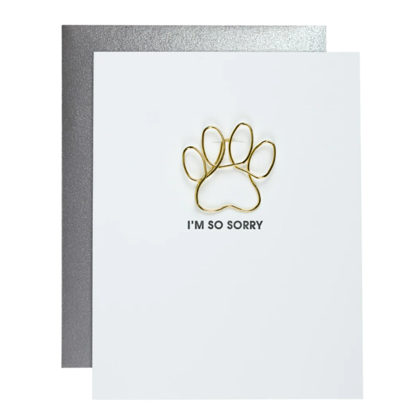 I'm So Sorry - Paw PaperClip Card