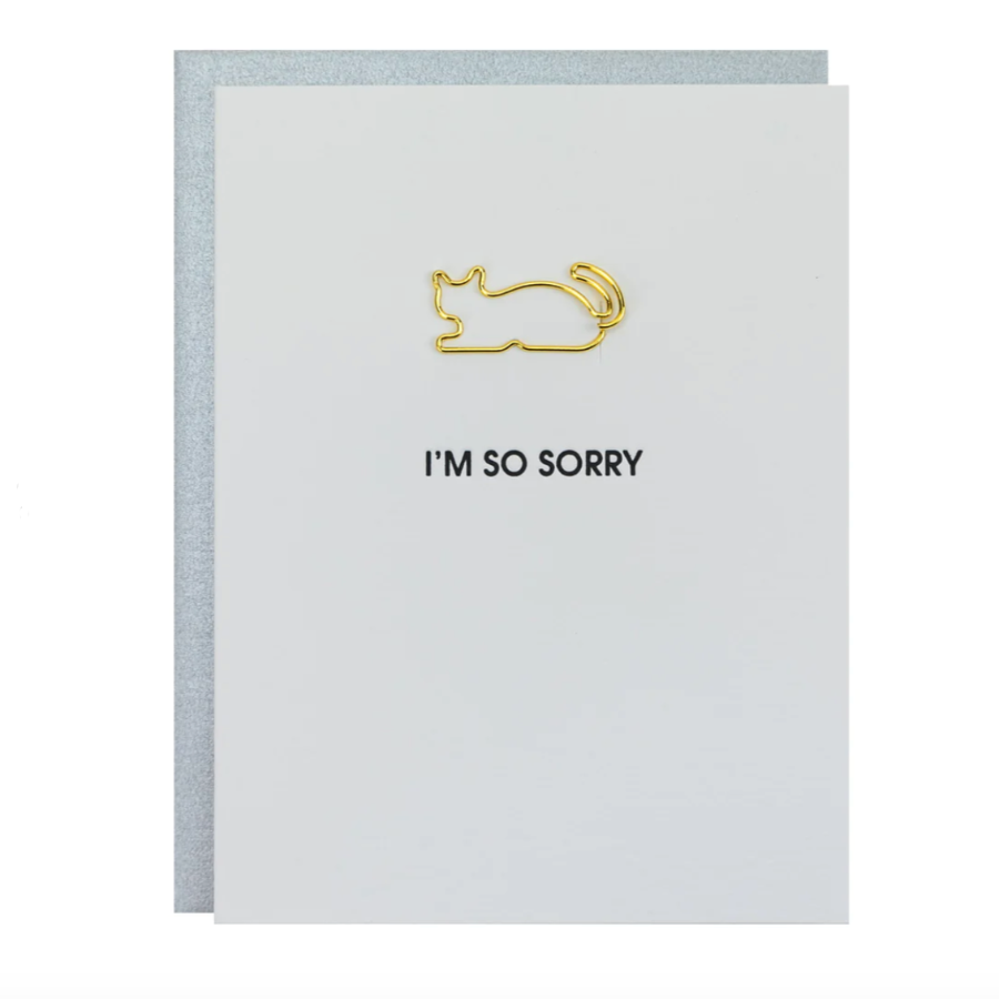 I'm So Sorry - Cat PaperClip Card