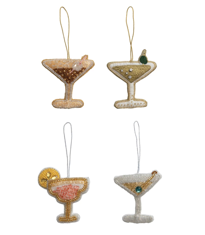 Fabric Cocktail Ornaments