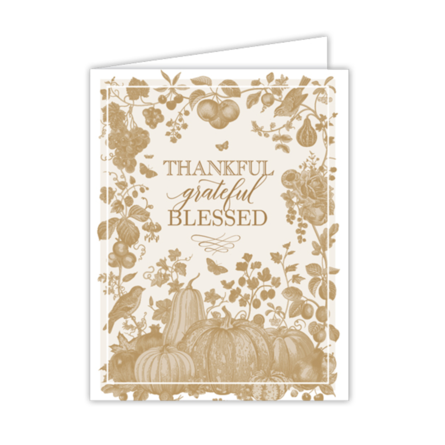 Thankful Grateful Blessed Card