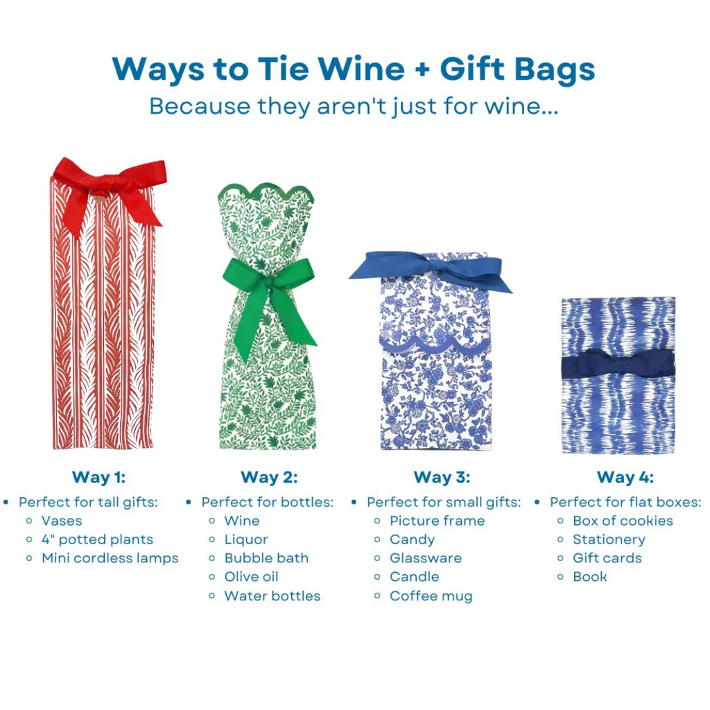 Lucy Grymes Wine Bags (choose color, S/6)