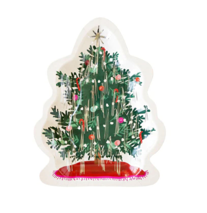Baubles Tree Paper Plate