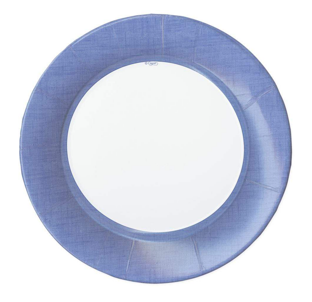 Linen Blue Dinner Plates