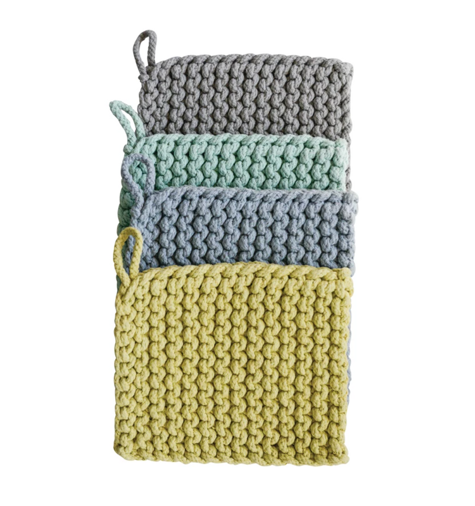 Cool Crocheted Pot Holder (choose color)
